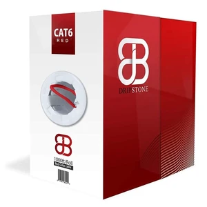 DRIPSTONE CAT6 1000ft Bulk Ethernet Cable 23AWG Solid CCA UTP 0.57mm Red DRIPSTONE CAT6 1000ft Bulk Ethernet Cable 23AWG Solid CCA UTP 0.57mm Red
