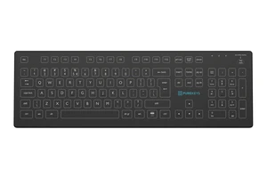 PUREKEYS Medical Keyboard Full Size Wireless Black PUREKEYS Medical Keyboard Full Size Wireless Black