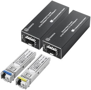 ENIANHUA A Pair of 1.25G BiDi Fiber Ethernet Media Converter, PoE Powered ENIANHUA A Pair of 1.25G BiDi Fiber Ethernet Media Converter, PoE Powered