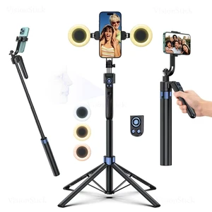 Smart Face Tracking Tripod Selfie Stick with LED Light, 360 Rotating 70" Phone Camera Stand with Bluetooth Remote, Perfect for Video Recording, Live Broadcast, and Social Media Content Smart Face Tracking Tripod Selfie Stick with LED Light, 360 Rotating 70" Phone Camera Stand with Bluetooth Remote, Perfect for Video Recording, Live Broadcast, and Social Media Content