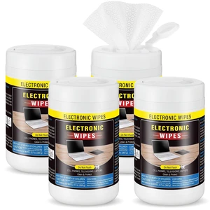 Threlaco 4 Pack 240 Count Electronic Screen Cleaning Wipes,Standard Style Threlaco 4 Pack 240 Count Electronic Screen Cleaning Wipes,Standard Style