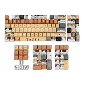 Animal Cute Cat PBT Keycap Set for Mechanical Keyboard Gifts for Christmas Birthday (Yellow Cats) Animal Cute Cat PBT Keycap Set for Mechanical Keyboard Gifts for Christmas Birthday (Yellow Cats)