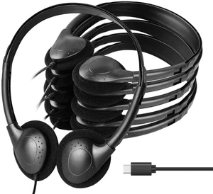 MENGLALA 20 Pack Bulk Headphones for Classroom USB Type C, Wired USB C MENGLALA 20 Pack Bulk Headphones for Classroom USB Type C, Wired USB C