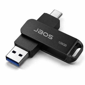 JBOS 128GB USB C Flash Drive, 2-in-1 USB 3.0 OTG Thumb Drive, Black JBOS 128GB USB C Flash Drive, 2-in-1 USB 3.0 OTG Thumb Drive, Black