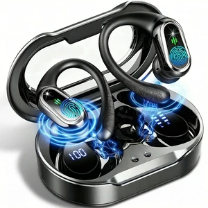 Wireless Earbuds, 2026 Bluetooth 5.4 Headphones Sport, 60Hrs HiFi Stereo Deep Bass Over-Ear buds with ENC Noise Cancelling Mic, IP7 Waterproof & LED Display Earphones with Earhooks for Workout/ Wireless Earbuds, 2026 Bluetooth 5.4 Headphones Sport, 60Hrs HiFi Stereo Deep Bass Over-Ear buds with ENC Noise Cancelling Mic, IP7 Waterproof & LED Display Earphones with Earhooks for Workout/