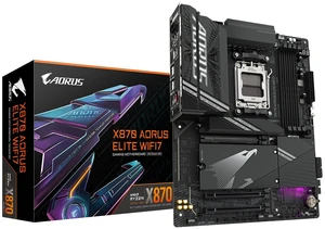 GIGABYTE X870 AORUS Elite WIFI7 Motherboard - Supports AMD Ryzen 9000 CPUs, 16+2+2 Phases VRM, up to 8000MHz DDR5 (OC), 3xPCIe 5.0, Wi-Fi 7, 2.5GbE LAN, USB 4 GIGABYTE X870 AORUS Elite WIFI7 Motherboard - Supports AMD Ryzen 9000 CPUs, 16+2+2 Phases VRM, up to 8000MHz DDR5 (OC), 3xPCIe 5.0, Wi-Fi 7, 2.5GbE LAN, USB 4