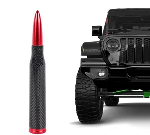 KARTONMOTOR Universal Carbon Fiber 50 Cal Bullet Antenna,Fits for All Chevy GMC Ford Jeep Dodge Toyota 5.5" AM/FM Radio Antenna Replacement for All Truck SUV Car Accessories KARTONMOTOR Universal Carbon Fiber 50 Cal Bullet Antenna,Fits for All Chevy GMC Ford Jeep Dodge Toyota 5.5" AM/FM Radio Antenna Replacement for All Truck SUV Car Accessories