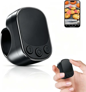 Bluetooth Air Finger Ring Mouse, Rechargeable Wearable Mini Handheld Mouse, Remote Page Turner for EBook/Short Video Scrolling/Camera Shutter, Compatible with PC Laptop Mac Phone Tablet-Black Bluetooth Air Finger Ring Mouse, Rechargeable Wearable Mini Handheld Mouse, Remote Page Turner for EBook/Short Video Scrolling/Camera Shutter, Compatible with PC Laptop Mac Phone Tablet-Black