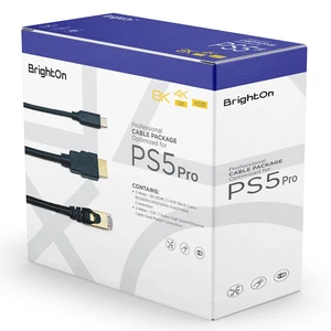 BrightOn - Optimized Set Compatible with PS5 PRO ^^ 8K HDMI 2.1 HDR 8K@60Hz/4K@120Hz Gold Plated ^^ CAT 7 Super High Speed Gold Plated ^^ Fast Charge Cable (PS5 PRO) BrightOn - Optimized Set Compatible with PS5 PRO ^^ 8K HDMI 2.1 HDR 8K@60Hz/4K@120Hz Gold Plated ^^ CAT 7 Super High Speed Gold Plated ^^ Fast Charge Cable (PS5 PRO)