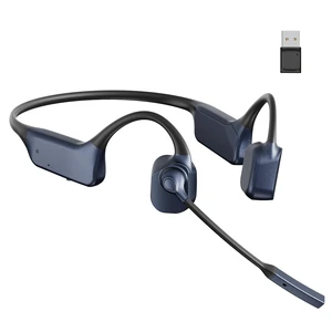 Bone Conduction Headphones with Mic Boom, Open Ear Wireless Bluetooth Headset with USB Dongle for PC, AI Noise Cancelling Microphone, Wireless Headset for Office Call Remote Work Driving Bone Conduction Headphones with Mic Boom, Open Ear Wireless Bluetooth Headset with USB Dongle for PC, AI Noise Cancelling Microphone, Wireless Headset for Office Call Remote Work Driving