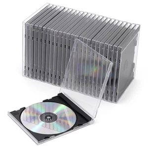 25 Pcs CD Jewel Cases, 10.4 mm Standard Single Clear CD Replacement Cases 25 Pcs CD Jewel Cases, 10.4 mm Standard Single Clear CD Replacement Cases