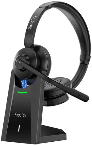 XirocTcy Wireless Headset with Mic for Work, Bluetooth Headset, Mic Clear Calls, Wireless Headphones with AI Noise Cancelling Microphone (Bluetooth 5.3 & Mic Mute), for Laptop(Without US XirocTcy Wireless Headset with Mic for Work, Bluetooth Headset, Mic Clear Calls, Wireless Headphones with AI Noise Cancelling Microphone (Bluetooth 5.3 & Mic Mute), for Laptop(Without US