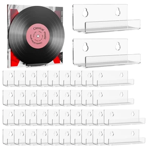 VZZNN 40 Pack Vinyl Wall Mount (4 Inch),Clear Vinyl Record Holder,Suitable for Music Stores, Music Schools, Personal Collectors to Hang Albums on the Wall and Decorate Home offices VZZNN 40 Pack Vinyl Wall Mount (4 Inch),Clear Vinyl Record Holder,Suitable for Music Stores, Music Schools, Personal Collectors to Hang Albums on the Wall and Decorate Home offices