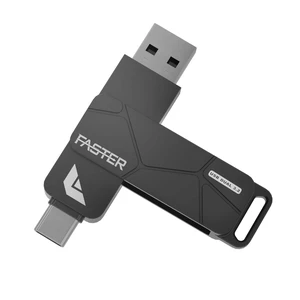 FASTER FU-10 128GB Dual USB-A & USB-C Flash Drive FASTER FU-10 128GB Dual USB-A & USB-C Flash Drive