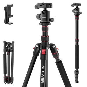 NEEWER Basics Camera Tripod Monopod, 71" Aluminum Heavy Duty Portable Travel DSLR Cell Phone Stand with 360 Ball Head Cellphone Holder Mount Compatible with iPhone for Filming Video Recording, TP15 NEEWER Basics Camera Tripod Monopod, 71" Aluminum Heavy Duty Portable Travel DSLR Cell Phone Stand with 360 Ball Head Cellphone Holder Mount Compatible with iPhone for Filming Video Recording, TP15