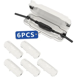 cismorvex 6 Pack Outdoor Extension Cord Safety Cover, Waterproof, White cismorvex 6 Pack Outdoor Extension Cord Safety Cover, Waterproof, White