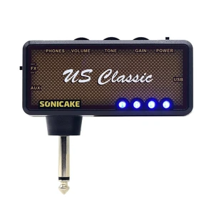 SONICAKE Mini Guitar Headphone Amp with Overdrive Reverb - US Classic SONICAKE Mini Guitar Headphone Amp with Overdrive Reverb - US Classic