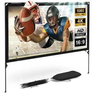 Modern Innovations 80 Inch HD Outdoor Movie Screen, Portable Outdoor Projector Screen and Stand for Indoor or Backyard Use, Foldable Frame, Movie Projection Screens for Travel, Camping, Family Movies Modern Innovations 80 Inch HD Outdoor Movie Screen, Portable Outdoor Projector Screen and Stand for Indoor or Backyard Use, Foldable Frame, Movie Projection Screens for Travel, Camping, Family Movies