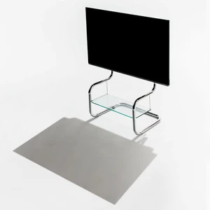 zeitgeist TV Stand Modern Minimalist Glass Shelf Floor Stand Metal up to 65 inch for Living Room Corner Height Adjustable Mount with HDMI, Antenna, Power Cables pre-Installed Chrome/Silver zeitgeist TV Stand Modern Minimalist Glass Shelf Floor Stand Metal up to 65 inch for Living Room Corner Height Adjustable Mount with HDMI, Antenna, Power Cables pre-Installed Chrome/Silver