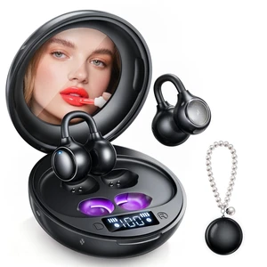 CHENRUIDA Open Ear Clip On Earbuds Wireless Headphones with Mirror(Black) CHENRUIDA Open Ear Clip On Earbuds Wireless Headphones with Mirror(Black)