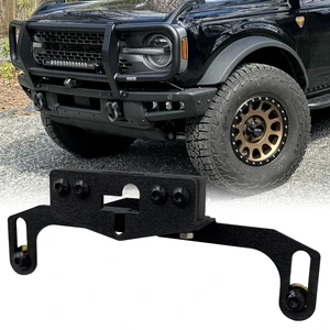 TIOYAR Front Camera Relocation Bracket Compatible with 2021 2022 2023 2024 2025 Ford Bronco ^^ Corrects 360 View with Winch Bumper ^^ Adjustable for Different Setups TIOYAR Front Camera Relocation Bracket Compatible with 2021 2022 2023 2024 2025 Ford Bronco ^^ Corrects 360 View with Winch Bumper ^^ Adjustable for Different Setups