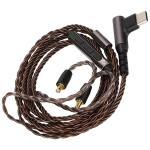 Anu Limen Upgrade Cable with Mic OFC Core Type C a2DC Connector Ear Hanging Weaved Headphone Cable Replace for ATH E50 E70 LS300 CKS1100 Sound Enhancement Anu Limen Upgrade Cable with Mic OFC Core Type C a2DC Connector Ear Hanging Weaved Headphone Cable Replace for ATH E50 E70 LS300 CKS1100 Sound Enhancement