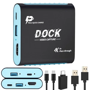 2-in-1 Switch 2 Dock & Capture Card, USB-C Input for 1080P 60FPS Streaming 2-in-1 Switch 2 Dock & Capture Card, USB-C Input for 1080P 60FPS Streaming