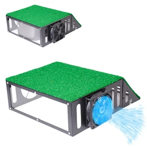 Metal Golf Simulator Projector Cover - Floor Mounted Enclosure for LED Projectors with Cooling Fan - Durable Protection for Your Golf Simulation.Ideal Golf Gift Metal Golf Simulator Projector Cover - Floor Mounted Enclosure for LED Projectors with Cooling Fan - Durable Protection for Your Golf Simulation.Ideal Golf Gift