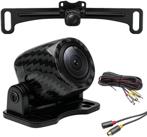 Yallcs Backup Camera Carbon Fiber Coated Housing AHD 4k with Nylon Braided Wire: 170 Degree Wide Angle License Plate Backup Camera with Excellent Night Vision and IP68 Waterproof for Car SUV Truck Yallcs Backup Camera Carbon Fiber Coated Housing AHD 4k with Nylon Braided Wire: 170 Degree Wide Angle License Plate Backup Camera with Excellent Night Vision and IP68 Waterproof for Car SUV Truck