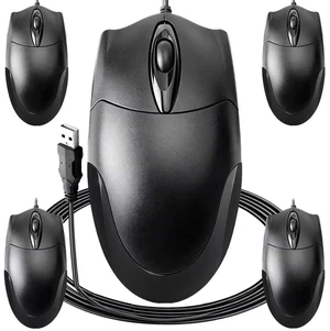 TvvTvvT 5-Pack Wired USB Mouse, 1200 DPI Ergonomic 3-Button, 5FT Cable TvvTvvT 5-Pack Wired USB Mouse, 1200 DPI Ergonomic 3-Button, 5FT Cable