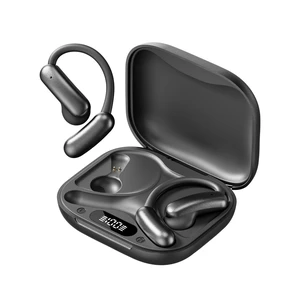 OceanSounds Open Ear Headphones, Bluetooth 5.4 Wireless Earbuds with Mic, Lightweight Ear Hook Sports Headphones, LED Display Charging Case, IPX5 Waterproof for Running, Workout, Cycling (Dark OceanSounds Open Ear Headphones, Bluetooth 5.4 Wireless Earbuds with Mic, Lightweight Ear Hook Sports Headphones, LED Display Charging Case, IPX5 Waterproof for Running, Workout, Cycling (Dark