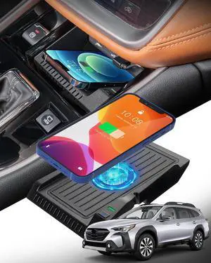 Wireless Charger for Subaru Outback 2025 2024 2023 2022 2021 2020,Car Interior Tray Accessories for Subaru 2020-2025 Center Console Organizer Wireless Charging Pad Wireless Charger for Subaru Outback 2025 2024 2023 2022 2021 2020,Car Interior Tray Accessories for Subaru 2020-2025 Center Console Organizer Wireless Charging Pad