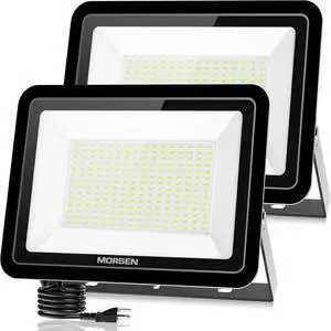 300W Flood Light Outdoor Plug in - 30000LM 5000K LED Flood Light, IP66 Waterproof, UL Listed Daylight Security Lights for Garden, Yard, Garage, Stadium, 2 Pack 300W Flood Light Outdoor Plug in - 30000LM 5000K LED Flood Light, IP66 Waterproof, UL Listed Daylight Security Lights for Garden, Yard, Garage, Stadium, 2 Pack