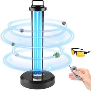 100W UV Sanitizer Light, Portable Ultraviolet Light with 3-Gear Timer, 110V, 99.99% UVC Ozone Free UV Lamp for Home, Office, Hotel, School 100W UV Sanitizer Light, Portable Ultraviolet Light with 3-Gear Timer, 110V, 99.99% UVC Ozone Free UV Lamp for Home, Office, Hotel, School
