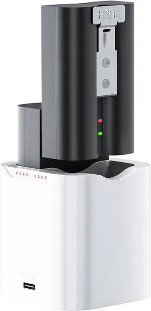 2-Pack Rechargeable Batteries with Charger Station,3.65V 6400 mAh High Capacity Replacement for Ring-Doorbell Camera 2/3/3 Plus/4, Spotlight and Stick Up Cam 2-Pack Rechargeable Batteries with Charger Station,3.65V 6400 mAh High Capacity Replacement for Ring-Doorbell Camera 2/3/3 Plus/4, Spotlight and Stick Up Cam