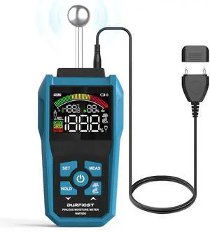 Pin&Pinless Moisture Meter with Color LCD & Acoustic Alarm, Detects 20-40 mm Walls, Wood, Masonry, Concrete & Other Building Materials Pin&Pinless Moisture Meter with Color LCD & Acoustic Alarm, Detects 20-40 mm Walls, Wood, Masonry, Concrete & Other Building Materials