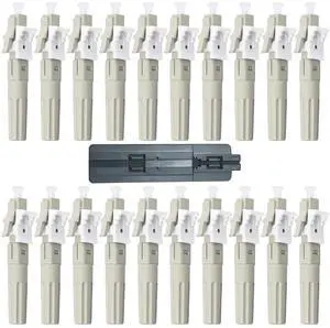 20 Pcs LC Multimode Fiber Optic Quick Assembly Connector 50/125 Mechanical Fast Connectors Adapter for 0.9/2.0/3.0/2.0 * 1.6/2.0 * 3.0mm Multimode 50/125m Fiber Cable 20 Pcs LC Multimode Fiber Optic Quick Assembly Connector 50/125 Mechanical Fast Connectors Adapter for 0.9/2.0/3.0/2.0 * 1.6/2.0 * 3.0mm Multimode 50/125m Fiber Cable
