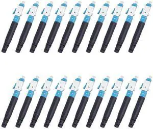 20 PCS LC Singlemode Fiber Optic Quick Assembly Connector, Fast Mechanical Adapter for 0.9/2.0/3.0/2.0 * 3.0mm Fiber Cable, 9/125 20 PCS LC Singlemode Fiber Optic Quick Assembly Connector, Fast Mechanical Adapter for 0.9/2.0/3.0/2.0 * 3.0mm Fiber Cable, 9/125