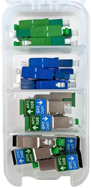 - Bulkhead Fiber Optic Adapter Kit - 4 Piece Fiber Adapter Kit for SCUPC, SCAPC & LC to SC Cable Conversion - Fiber Optic Connector Kit for Fiber Conversion - Bulkhead Fiber Optic Adapter Kit - 4 Piece Fiber Adapter Kit for SCUPC, SCAPC & LC to SC Cable Conversion - Fiber Optic Connector Kit for Fiber Conversion