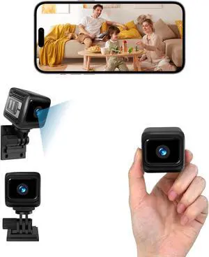 2-Pack Mini Wireless Battery Cameras, 1080p Indoor Cam, Works with or Without Wi-Fi, 6-Hour Battery, AI Motion Detection, Night Vision for Home, Office, Baby and Pet Monitoring, Black 2-Pack Mini Wireless Battery Cameras, 1080p Indoor Cam, Works with or Without Wi-Fi, 6-Hour Battery, AI Motion Detection, Night Vision for Home, Office, Baby and Pet Monitoring, Black