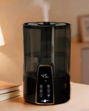 Humidifiers for Bedroom,1.06Gal(4L) Dishwasher Safe Design Easy to Clean,Top Fill,Night Light,Aroma Diffuser,Humidity Control,12H Timer,Sleep Mode,3 Level Mist,360° Nozzle,Home,Nursery,Black Humidifiers for Bedroom,1.06Gal(4L) Dishwasher Safe Design Easy to Clean,Top Fill,Night Light,Aroma Diffuser,Humidity Control,12H Timer,Sleep Mode,3 Level Mist,360° Nozzle,Home,Nursery,Black