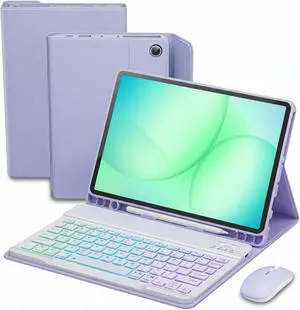 Keyboard Case for Samsung Galaxy Tab A11 Plus 11 Inch 2025/ A9+ Plus 2023 Tablet, Detachable Rainbow Backlit Wireless Keyboard and Mouse, Slim Stand Cover with S Pen Holder (Purple) Keyboard Case for Samsung Galaxy Tab A11 Plus 11 Inch 2025/ A9+ Plus 2023 Tablet, Detachable Rainbow Backlit Wireless Keyboard and Mouse, Slim Stand Cover with S Pen Holder (Purple)