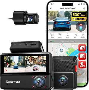 530° Dash Cam 3 Channel, 2.5K+2.5K+1080P Triple Car Camera with IR Night Vision, Touch Screen, Dashcam for Front Inside Rear Included WiFi GPS, 24H Parking Mode(No Card Included) 530° Dash Cam 3 Channel, 2.5K+2.5K+1080P Triple Car Camera with IR Night Vision, Touch Screen, Dashcam for Front Inside Rear Included WiFi GPS, 24H Parking Mode(No Card Included)