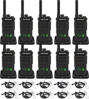RB26H 2 Way Radio Long Range,Commercial Walkie Talkies with Earpieces,2000mAh 21-Hrs,USB-C,Flashlight,NOAA,GMRS Repeater Capable,Two-Way Business Radios for Healthcare Retail Security(10-Pack) RB26H 2 Way Radio Long Range,Commercial Walkie Talkies with Earpieces,2000mAh 21-Hrs,USB-C,Flashlight,NOAA,GMRS Repeater Capable,Two-Way Business Radios for Healthcare Retail Security(10-Pack)