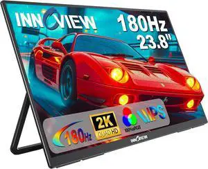 2K 180Hz Portable Gaming Monitor, 23.8" 2560x1440 QHD Fast IPS E<2 100% sRGB Portable Monitor w/180° Adjustable Stand Type-C HDMI Eye Care External Second Screen for Laptop Phone PS4 PS5 Switch Xbox 2K 180Hz Portable Gaming Monitor, 23.8" 2560x1440 QHD Fast IPS E<2 100% sRGB Portable Monitor w/180° Adjustable Stand Type-C HDMI Eye Care External Second Screen for Laptop Phone PS4 PS5 Switch Xbox