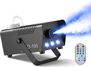 500W Fog Machine,Smoke Machine with 3 RGB LED Lights, 14 Colorful LED Lighting Effect Fog Machine, Wireless Remote Smoke Machine for Party Stage Christmas Wedding Halloween, 1 Pack 500W Fog Machine,Smoke Machine with 3 RGB LED Lights, 14 Colorful LED Lighting Effect Fog Machine, Wireless Remote Smoke Machine for Party Stage Christmas Wedding Halloween, 1 Pack