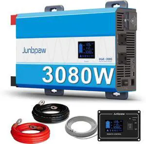 3080W Pure Sine Wave Power Inverter 12V to 120V AC | 35dB Ultra Quiet, 9000W Surge, Game-Changing Design, For Home, RV, Camping, Off-Grid & Outdoor Adventures 3080W Pure Sine Wave Power Inverter 12V to 120V AC | 35dB Ultra Quiet, 9000W Surge, Game-Changing Design, For Home, RV, Camping, Off-Grid & Outdoor Adventures