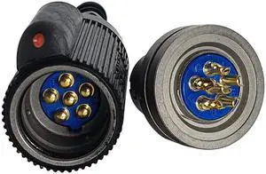 U-329/U (Injection Body) & U-283/U Audio Connector - 6-Pin Male & Female, MIL-DTL-55116 - Military Radio Handset Plug & Jack for PRC-148, PRC-152 - Waterproof, Made in Korea U-329/U (Injection Body) & U-283/U Audio Connector - 6-Pin Male & Female, MIL-DTL-55116 - Military Radio Handset Plug & Jack for PRC-148, PRC-152 - Waterproof, Made in Korea