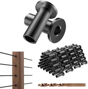 100 Pack Black Stainless Steel Protector Sleeves for 1/8" Deck Cable Railing, for Wood/Composite Posts, T316 Marine Grade, Black Cable Railing Protector Sleeves 100 Pack Black Stainless Steel Protector Sleeves for 1/8" Deck Cable Railing, for Wood/Composite Posts, T316 Marine Grade, Black Cable Railing Protector Sleeves