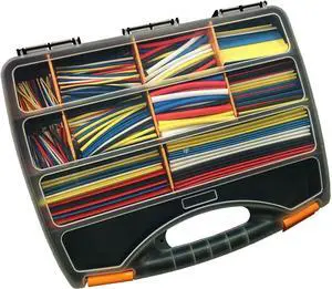 590PCS Heat Shrink Tubing Kit 2:1 Ratio - Assorted Sizes Range: 3/64" to 1" (5 Colors: Black, Blue, Red, White, Yellow) Electrical Cable Sleeve Insulation Set 590PCS Heat Shrink Tubing Kit 2:1 Ratio - Assorted Sizes Range: 3/64" to 1" (5 Colors: Black, Blue, Red, White, Yellow) Electrical Cable Sleeve Insulation Set